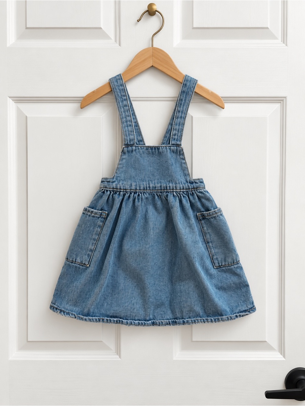 Zara Girls Denim Overall Pinafore Dress Jumper 2-3Y